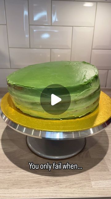 Mona on Instagram: "You only fail when… #pistachio #pistachiocake #pistachioganache #green #greencake #ricepaper #ricepapersail #gold #goldenleaf #birthdaycake #cakeideas #cakereels #foodporn #foodstagram #foodie" Pistachio Cake Design, Green Cake, Pistachio Cake, Rice Paper, Pistachio, Cake Designs, Birthday Cake, Baking, Cake