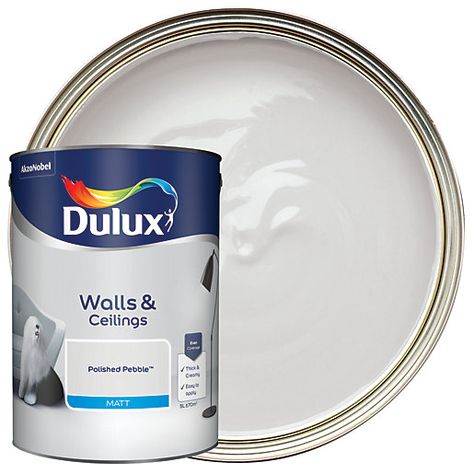 Dulux - Polished Pebble - Matt Emulsion Paint 5L | Wickes.co.uk Dulux Natural Calico, Dulux Jasmine White, Dulux Nutmeg White, Dulux White Cotton, Dulux Natural Hessian, Dulux Timeless, Dulux Egyptian Cotton, Dulux White, Gentle Fawn