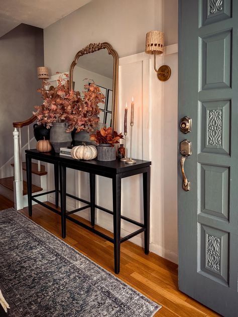 Thanksgiving Console Table, Thanksgiving Entryway Table Decor, Thanksgiving Console Table Decor, Sideboard Fall Decor, Thanksgiving Entry Table Decor, Autumn Entryway Decor, Fall Foyer Table Decor, Fall Decor Entryway, Fall Entryway Table Decor