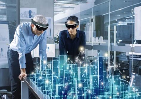 A digital twin is a virtual representation of a real-world object in Metaverse that helps synchronize the digital world with the physical world and vice versa. Data Warehouse, Holography, Building Information Modeling, Virtual Environment, City Model, General Contractor, Digital Signage, Use Case, Business Process