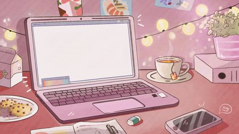 Asthetic Sceneries Drawing, Desk Drawing Aesthetic, Study Asthetic Picture Wallpaper Laptop, Notion Aesthetic Pictures Pink, Pink Icons Aesthetic Anime, Drawing Tablet Aesthetic, Notion Kawaii, Notion Cover Hd, Notion Aesthetic Pictures