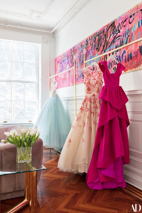 A Full Tour of Christian Siriano's Multilevel Midtown Manhattan Boutique Photos | Architectural Digest Fashion Atelier Interior, Design Studio Workspace, Fashion Showroom, Fashion Designer Studio, Store Design Boutique, Boutique Interior Design, Boutique Decor, Boutique Couture, Midtown Manhattan