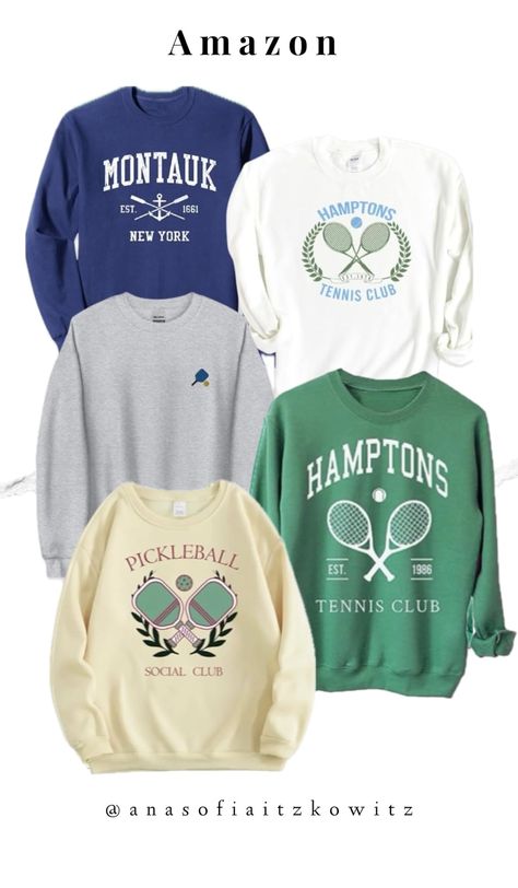 Shop recommended products from Sofia Itzkowitz on www.amazon.com. Learn more about Sofia Itzkowitz's favorite products. Hamptons New York, Amazon Outfits, Rowing Club, Tennis Event, Club Outfit, Tennis Club, Tennis Clubs, Tennis Fashion, Sweatshirt Crewneck