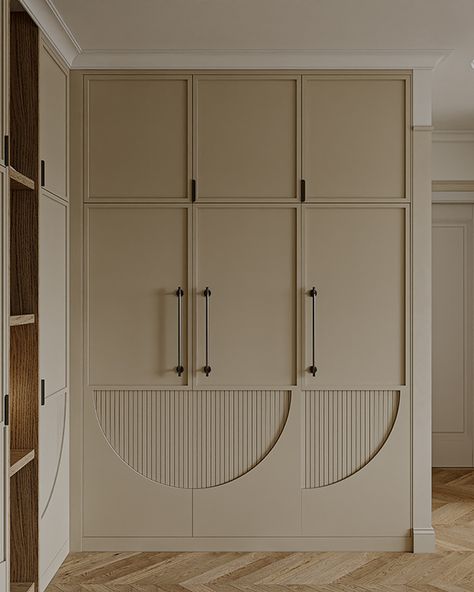 THE CHIC BOX on Behance Arch Door Wardrobe, Designer Wardrobe For Bedroom, Bedroom Ideas Cupboard, Wardrobe Shutter Design Modern, Aesthetic Cupboard, Cupboard Clothes, Luxury Wardrobe Design, Wardrobe Shutter Design, Art Deco Wardrobe