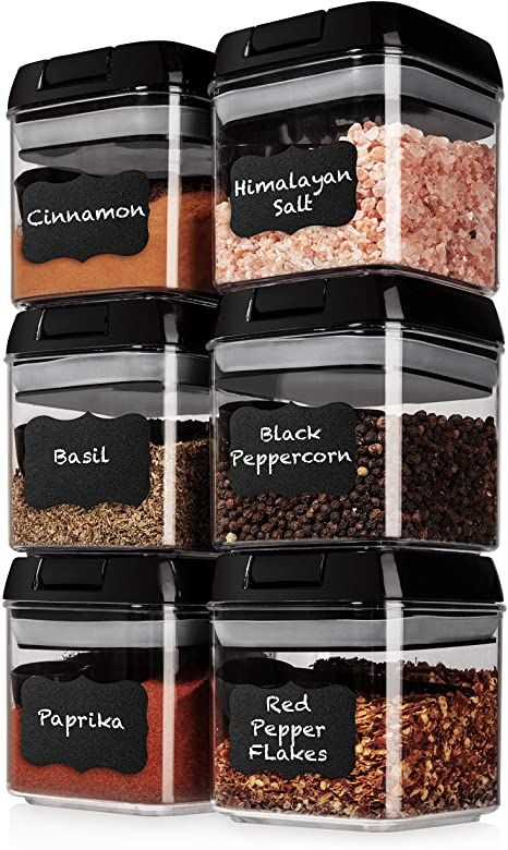 Kitchen Cabinet Pantry, Mini Container, Pantry Containers, Cabinet Pantry, Label Marker, Chalkboard Labels, Food Storage Container Set, Spice Containers, Airtight Food Storage