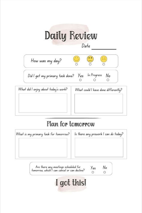 Student Daily Planner, Bullet Journal Contents, Daily Work Planner, Free Planner Templates, Daily Review, Track Your Progress, Review Template, Student Planner Printable, Work Journal