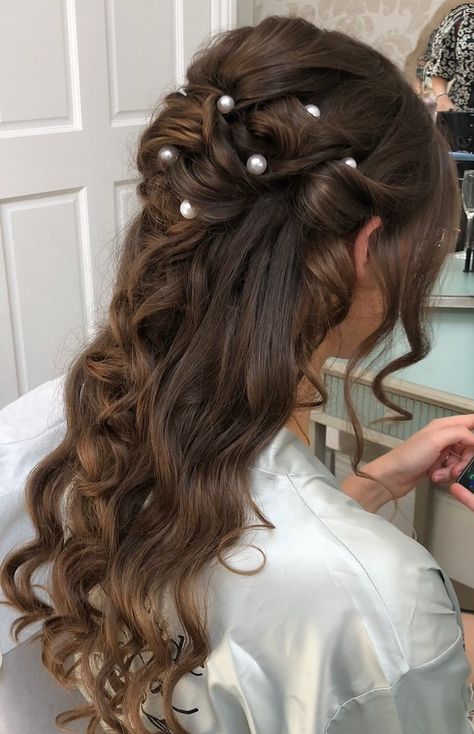 Half up half down bridal hair