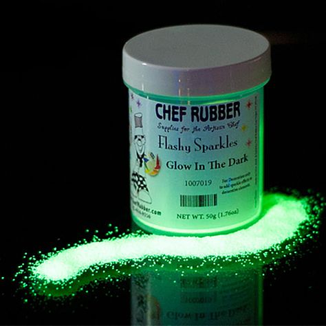 Dark Cake, Mind Blow, Glow In The Dark Glitter, Sundae Bar, Dark Party, Edible Food, Autumn Halloween, Edible Glitter, Glow Party