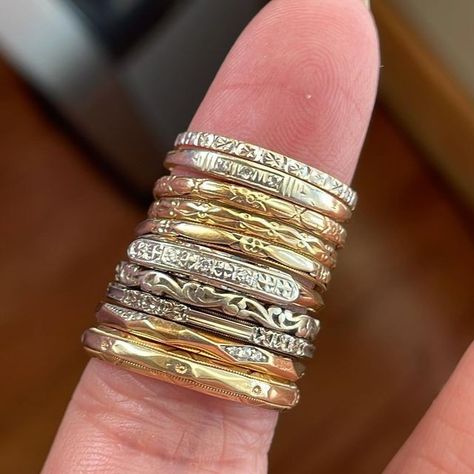 Mixed Metal Jewelry Style, Gold And Silver Jewelry Together, Jewelry Inspo Gold, Stacked Rings, Gold And Silver Jewelry, Silver Gold Jewelry, Ring Stack, Nail Jewelry, Dope Jewelry