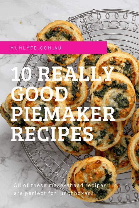 10 really good pie maker lunchbox recipes - Mumlyfe Breville Pie Maker, Pie Maker Recipes, Mini Pie Maker, Mini Pie Recipes, Tomato Pie Recipe, Lunchbox Recipes, Recipe Tomato, Savory Pies Recipes, Pie Maker