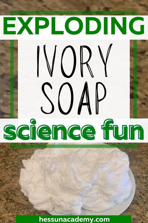 This exploding Ivory soap is a great example of a fun STEAM activity for kids. Preschoolers especially will love this engaging science activity. Exploding Ivory Soap This is a really fun science experiment that you can do with your kids. They'll love watching the soap explode! It's also a great way to teach them about chemistry and STEM projects. Ivory Soap Experiment, High School Science Fair, About Chemistry, Chemistry Activities, Chemistry For Kids, Steam Activity, Soap Making Process, Ivory Soap, Science Birthday