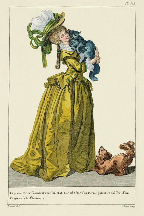 Pouf under hat.  EKDuncan - My Fanciful Muse: 1783-1787 French Fashion Plates 1780s Fashion, 1700 Fashion, 18th Century Women, Rococo Fashion, 18th Century Costume, 18th Century Clothing, 18th Century Fashion, History Fashion, Century Clothing