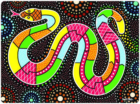 rainbow serpent Serpent Art, Rainbow Snake, Rainbow Serpent, Snake Drawing, Aboriginal Culture, Aboriginal Artwork, Indigenous Art, Aboriginal Art, Dot Painting