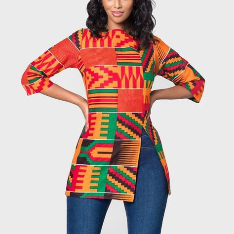 Moda Afro, Kente Dress, African Tops, African Print Tops, African Attire For Men, Style Africain, African Clothes, African Print Dresses, Kitenge