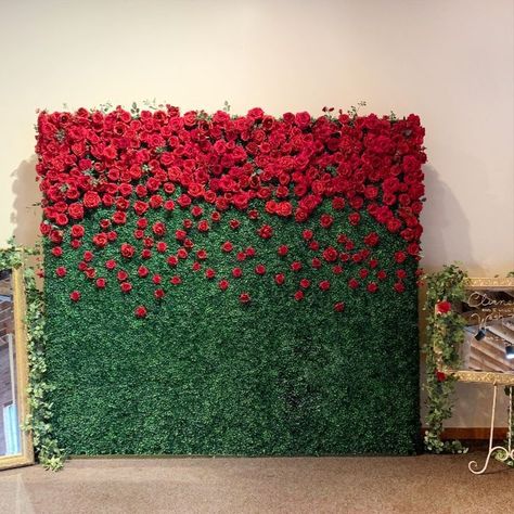 Roses Backdrop, Boxwood Wall, Wedding Arch Rental, Boxwood Hedge Wall, Hindu Wedding Decorations, Ganpati Decoration Theme, Hedge Wall, Naming Ceremony Decoration, Flower Wall Rental