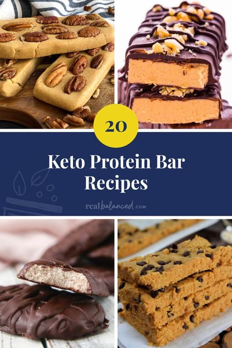 Not all protein bars are created equal and sometimes when we're too busy slaying the week, it can be hard to balance your macros. Here's a list of 20 of the best keto protein bar recipes in 2019! With a variety of keto protein bars to whip up in the kitchen, you're bound to find one that suits your taste! Check out the FULL list here. #realbalancedblog #ketoproteinbars #reciperoundup #lowcarbproteinbars Keto Protein Bar, Homemade Protein Bars Healthy, Low Carb Granola Bars, Keto Protein Bars, Low Carb Bars, Low Carb Protein Bars, Keto Protein, Keto Bars, Keto Granola