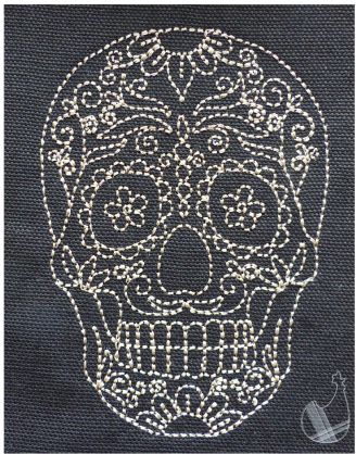 Skull redwork - Cross Stitch Skull, Dia De Los Muertos Decorations Ideas, Otomi Embroidery, French Knot Embroidery, Crochet Skull, French Knots, Cross Stitch Samplers, French Knot, Craft Studio