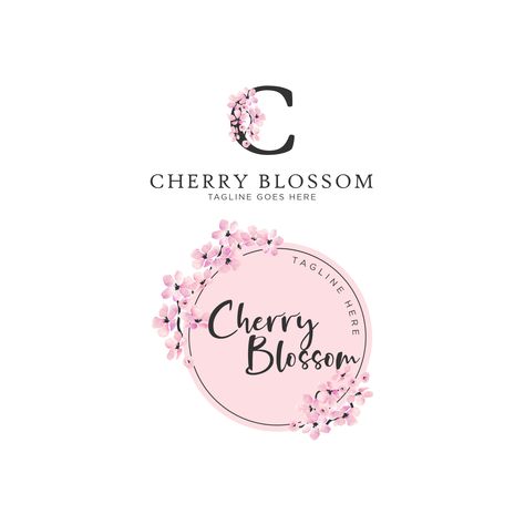 Cherry blossom logo for an event agency, wedding agency, wedding photograph, aesthetic studio, clinic, healing center, spa logo, wellness studio, blogger, stylist, makeup artist #blossom#logoblossom #logodesigner #logo #logodesigns #brandingkit #cherryblossom #blossomlogo #watercolorlogo #logowatercolour #photographylogo #logophotography #logospa #logowedding #femininelogo #logoclinic #organiclogo #premadelogo #logopremade #flowerlogo #pinknails #beautylogo Cherry Blossom Logo, Sakura Logo, Blossom Logo, Dental Logo Design, Personal Coaching, Logo Fleur, Event Agency, Powerpoint Free, Cake Stuff