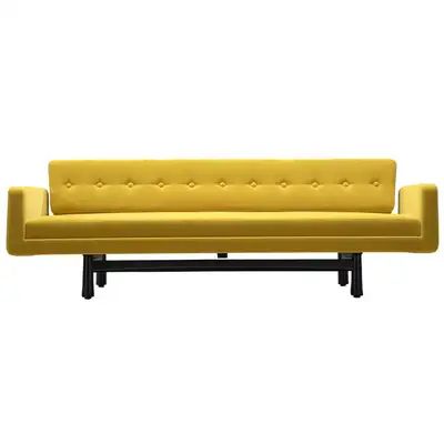 1stdibs: Antique and Modern Furniture, Jewelry, Fashion & Art 1950s Sofa, Drexel Furniture, Georgian Furniture, Edward Wormley, Yellow Sofa, Modern Leather Sofa, English Furniture, Three Seat Sofa, Elegant Sofa