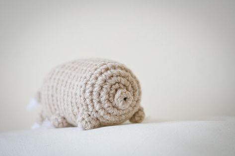 4 Tardigrade Patterns For The End of the World ... This Eight-Legged Wee Beastie Will Outlive Us All: #crochet #amigurumi #tardigrade Crochet Tardigrade, Cute Tardigrade, Moss Piglet, Bear Amigurumi, Tutorial Amigurumi, Beginner Crochet Projects, The End Of The World, Fun Crochet Projects, Crochet Animal Patterns