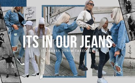 Jeans Outfit Women, Instagram Ideas Post, Website Banner, Girls Prints, Web Banner, Ripped Jean, Jean Outfits, Banner Design, Website Design