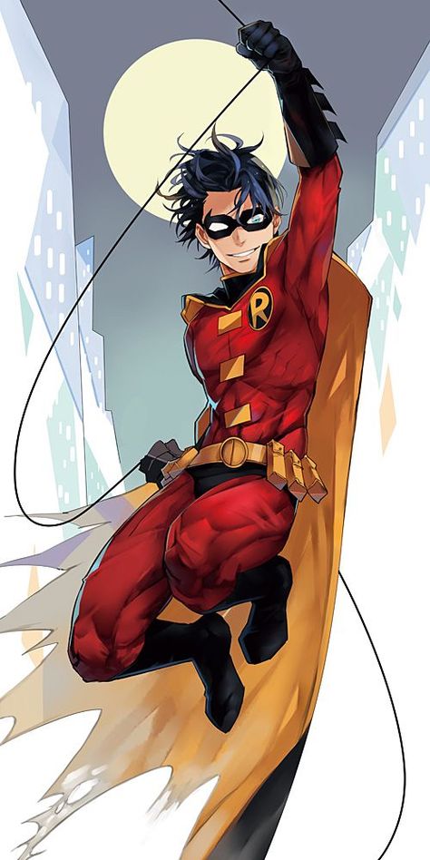 DC-COMIC - Robin 3/ Red Robin/ Timoteo Jackson Drake-Wayne(Tim Drake) - BATMAN FAMILY- TEEN ... Timothy Drake, Robin The Boy Wonder, Tim Drake Red Robin, Robin Tim Drake, Robin Dc, Comics Illustration, Comics Anime, Stephanie Brown, Red Robin