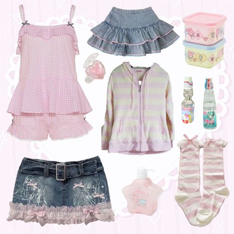 kawaii, cute, pink, yellow, blue, idea, aesthetic, outfit Mode Gyaru, Kawaii Outfit Ideas, Silly Clothes, Kawaii Outfit, Gyaru Fashion, Kawaii Fashion Outfits, Swaggy Outfits, J Fashion, Kawaii Clothes