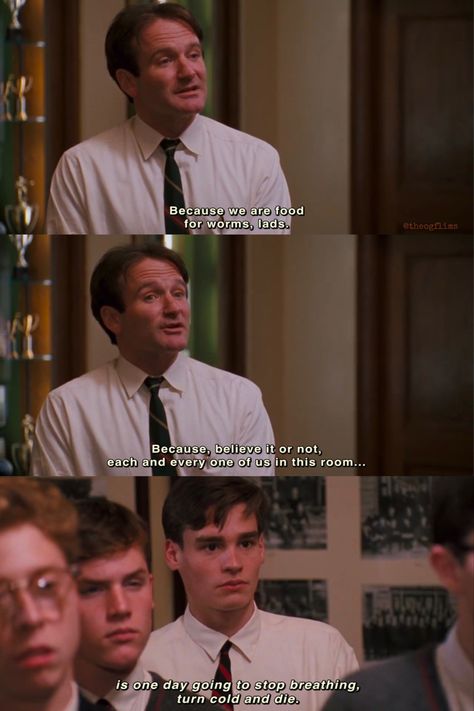 A quote from the movie dead poets society Movies Like Dead Poets Society, Dead Poets Society Aesthetic Quotes, The Dead Poets Society Quotes, Dps Tattoo, Dead Poets Society Fanart, Dead Poets Society Tattoo, Dead Poets Society Movie, The Dead Poets Society, Dead Poets Society Quotes