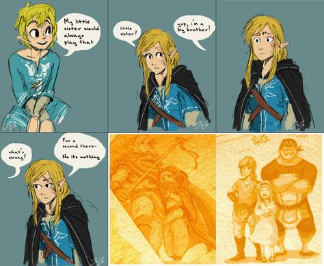 Linked Universe Twilight And Wild, Linked Universe Fanart Wild, Link Modern Au, Links Sister, Linked Universe Wild, Breath Of The Wild Link, Loz Botw, Linked Universe, Botw Zelda