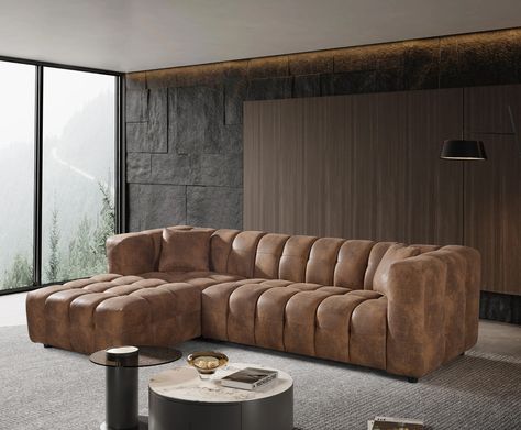 Corner Sofa Modern, Corner Sofa With Ottoman, Suede Sofa, Sofa With Ottoman, Corner Sectional Sofa, Profile Silhouette, Leather Corner Sofa, Stylish Sofa, Living Room Spaces