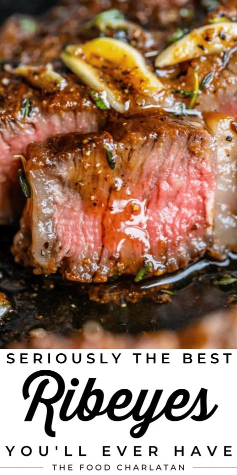 Ribeye Steak Grilled, How To Cook Ribeye, Ribeye Steak Recipe, Cooking Ribeye Steak, Steak Grilled, Beef Entrees, Steak Cooking, Ribeye Steak Recipes, Cook Steak