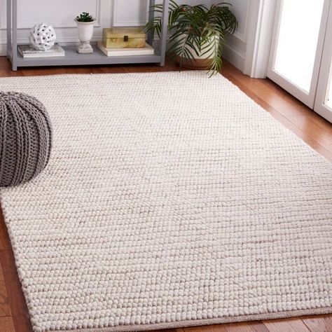 Martha Stewart Rugs Natura Handmade Handwoven Ivory/Beige Rug | Wayfair Modern Wool Rugs, Ivory Rug, Rug Shapes, Beige Rug, Cool Rugs, Indoor Rugs, Online Home Decor Stores, Martha Stewart, Rug Design