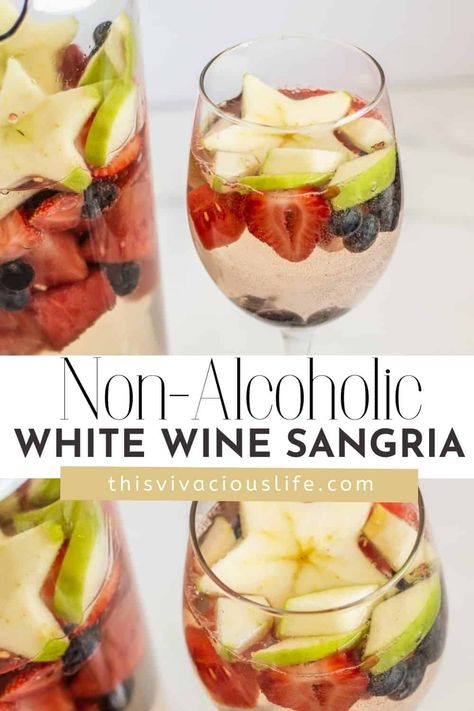 Sangria Party, Virgin Sangria, Sangria Punch, Non Alcoholic Sangria, Sangria Drink, Sparkling Sangria, White Sangria Recipe, Easy Sangria Recipes, Non Alcoholic Wine