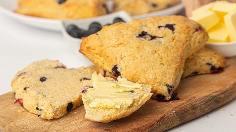 Blueberry Scone Recipe Recipe Using Sour Milk, Sour Milk Recipes, Blueberry Scone, Sour Milk, Blueberry Scones Recipe, Homemade Scones, Blueberry Scones, Easy Blueberry, Leftovers Recipes