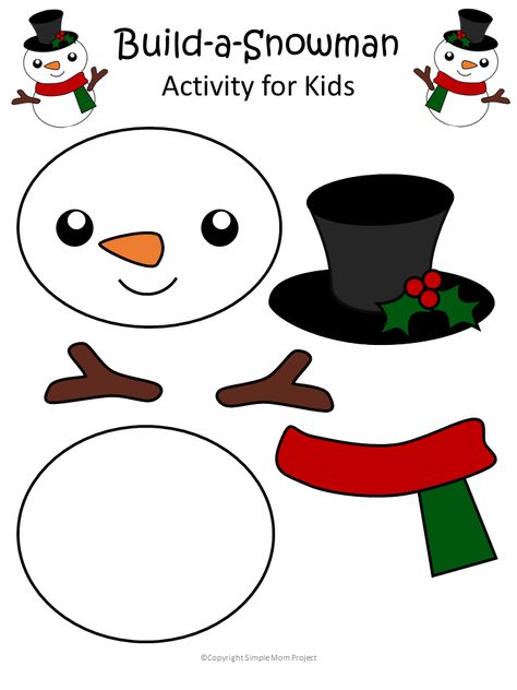 Click now and use this free printable paper snowman template cut out for your next winter craft! This snowman is cute and easy for kids of all ages; including kindergartners, preschool age and toddlers! Use him as a coloring page activity or make a diy Christmas ornament - choice is all yours! #SnowmanCrafts #SnowmanTemplate #WinterCrafts #SimpleMomProject Snowman Template, Simple Mom Project, Snowmen Activities, Snowman Coloring Pages, Printable Snowman, Snowman Craft, Diy Christmas Ornament, Santa Crafts, Cartoon Butterfly