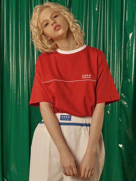 Ader Error Spring/Summer 2017 Second Release Ader Error, Spring T Shirts, Shirt Design Inspiration, Tee Shirt Designs, Trending Tshirts, Estilo Retro, Apparel Design, Outfits For Teens, Teen Fashion