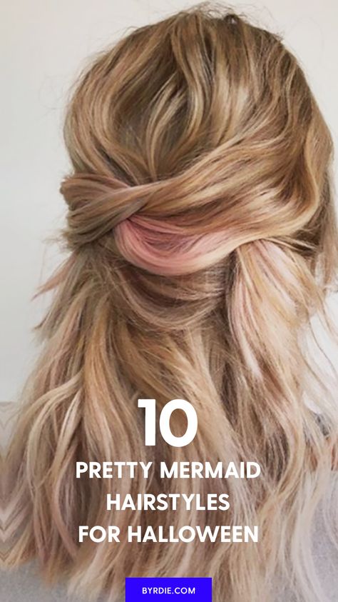 The best mermaid hairstyles for Halloween Hairstyles For Halloween, Mermaid Hairstyles, Puff Hairstyle, Best Hairspray, Mermaid Braid, Pretty Mermaids, Hair Braider, Hairstyles Kids, Butterfly Hair Clip