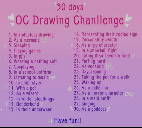 April Drawing Challenge 2024, 30 Day Oc Drawing Challenge, Drawing Bingo, May Art Challenge, April Art Challenge, 20 Day Oc Challenge, Oc Drawing Challenge, Oc Drawing Prompts, 30 Day Oc Challenge