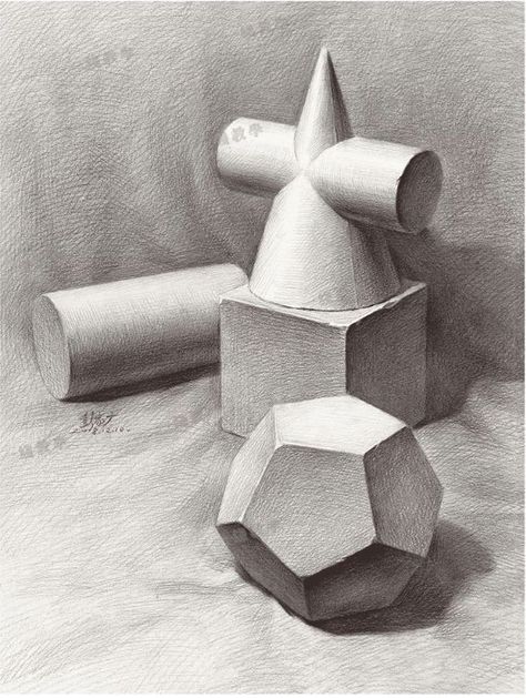 Learning To Sketch, Geometric Shapes Drawing, Learn To Sketch, Still Life Pictures, Structural Drawing, Shadow Drawing, Form Drawing, Practice Drawing, Geometric Shapes Art