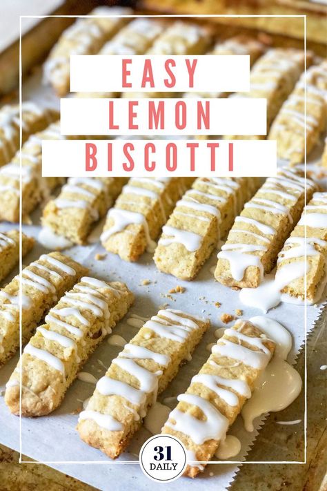 Lemon Biscotti with Almonds and Vanilla is an Italian favorite we love when the spring buds begin to form. Toasty and incredible with a cup of tea! Lemon Almond Biscotti Recipe, Lemon Biscotti Recipe, Coffee Biscotti, Best Biscotti Recipe, Biscuits And Cookies, Lemon Biscotti, Biscotti Recipes, 31 Daily, Scone Recipes