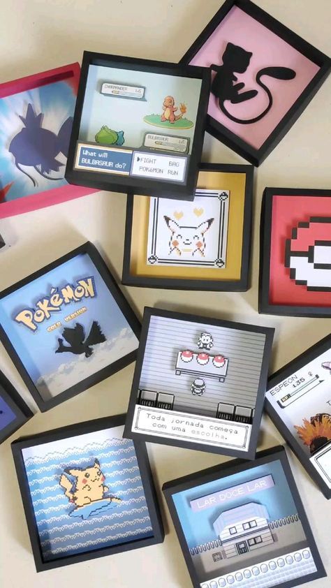 Pokemon diorama assembling kit, DIY, Pokemon Yellow, Mario, Poster, Artwork, Decor, Decoration, Gift, Paper Toy, Shadow box, Super Mario Card Storage Box Diy, Mario Poster, Diy Pokemon, Pokemon Decor, 3d Pokemon, Diy Paper Toys, Geek Diy, Pokemon Diy, Artwork Decor