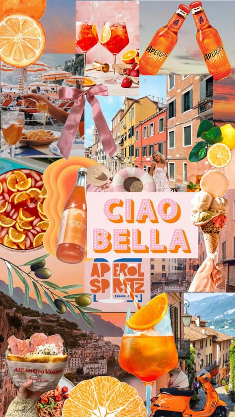 #italian #italiansummer #spritz #aperol #theme #partytheme #bachelorette #bachelorettetheme #italianspritz #aperolspritz Spritz Party Theme, Spritz Party, Spritz Aperol, Preppy Wallpapers, Girl Wallpapers, Girly Wallpapers, Vsco Girl, Girl Wallpaper, Wallpapers