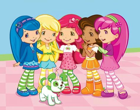 5 Friends Pictures Cartoon, Strawberry Shortcake Friends, Strawberry Shortcake And Friends, Strawberry Shortcake Pictures, Cartoons Group, Strawberry Shortcake Cartoon, Strawberry Shortcake Characters, Halloween Coustumes, Best Friends Cartoon