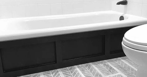 Bathtub Skirt Diy, Tub Skirt Ideas Diy, Tub Skirt Ideas, Bathtub Frame, Diy Tub Skirt, Bathtub Skirt, Tub Skirt, Upgrade Bathroom, Diy Tub