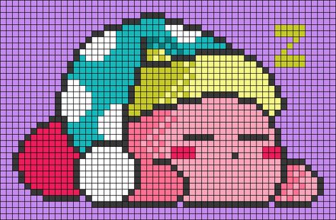 Kirby Graph Pattern, Kirby Tapestry Crochet, 18x18 Pixel Art, Kirby Cross Stitch Pattern, Kirby Pixel Art Grid, Kirby Alpha Pattern, One Piece Alpha Pattern, Sanrio Alpha Pattern, Peach Pixel Art