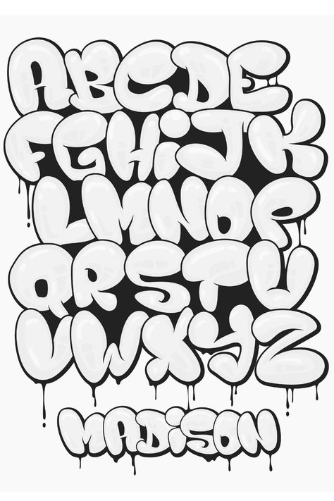 Bubble Font Art Graffiti Alphabet Styles, Hand Lettering Alphabet Fonts, Tattoo Lettering Alphabet, Alphabet Graffiti, Alfabet Font, Font Tattoo, Graffiti Lettering Alphabet, Bubble Font, Graffiti Art Letters