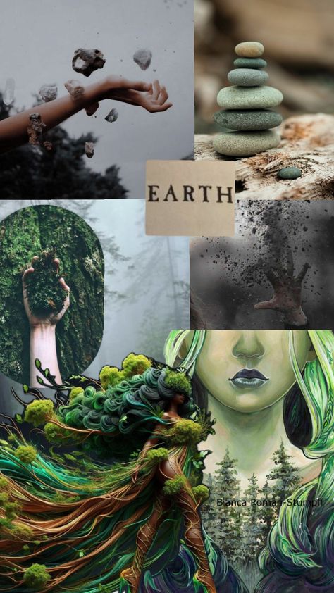 # earth element Earth And Water Signs Together Aesthetic, Elements Of Nature Aesthetic, Earth Element Aesthetic, Earth Witch Aesthetic, Fantasy Powers, 5 Elements Of Nature, Forest Witch Aesthetic, Elements Aesthetic, Earth Witch