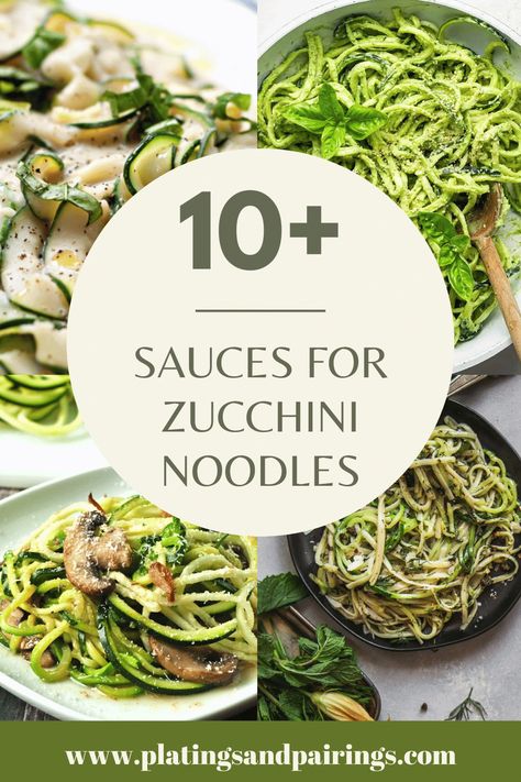 Zucchini Noodles Sauce, Recipes Using Zoodles, Garlic Zucchini Noodles, Zucchini And Squash Noodles Recipes, Sauce For Zucchini Noodles, Zucchini Noodle Sauce, Raw Zoodle Recipes, Frozen Zucchini Noodles Recipes, Zoodles Recipe Healthy