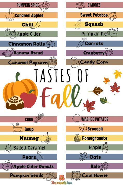 Fall Flavors List, Flavors Of Fall, Fall Baking List, November Flavors, Fall Poems, Autumn Poems, September Activities, September Challenge, Homemade Cookbook