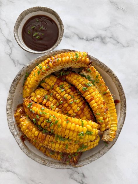 Smoky BBQ Corn Ribs Bbq Corn Ribs, Tailgate Foods, Chipotle Bbq Sauce, Corn Ribs, Bbq Corn, Grilled Recipes, Food Pic, Fried Corn, Healthy Vegetable Recipes